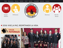 Tablet Screenshot of colegiomigueldecervantes.cl
